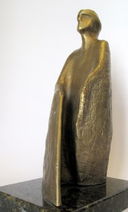 Die bronzefarbene Statue mit dem Stock ist die wichtigste Auszeichnung im Blinden- und Sehbehindertenwesen. Bild: SZB