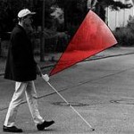 Ein Langstockträger